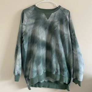 Turquoise tie dye sweatshirt
